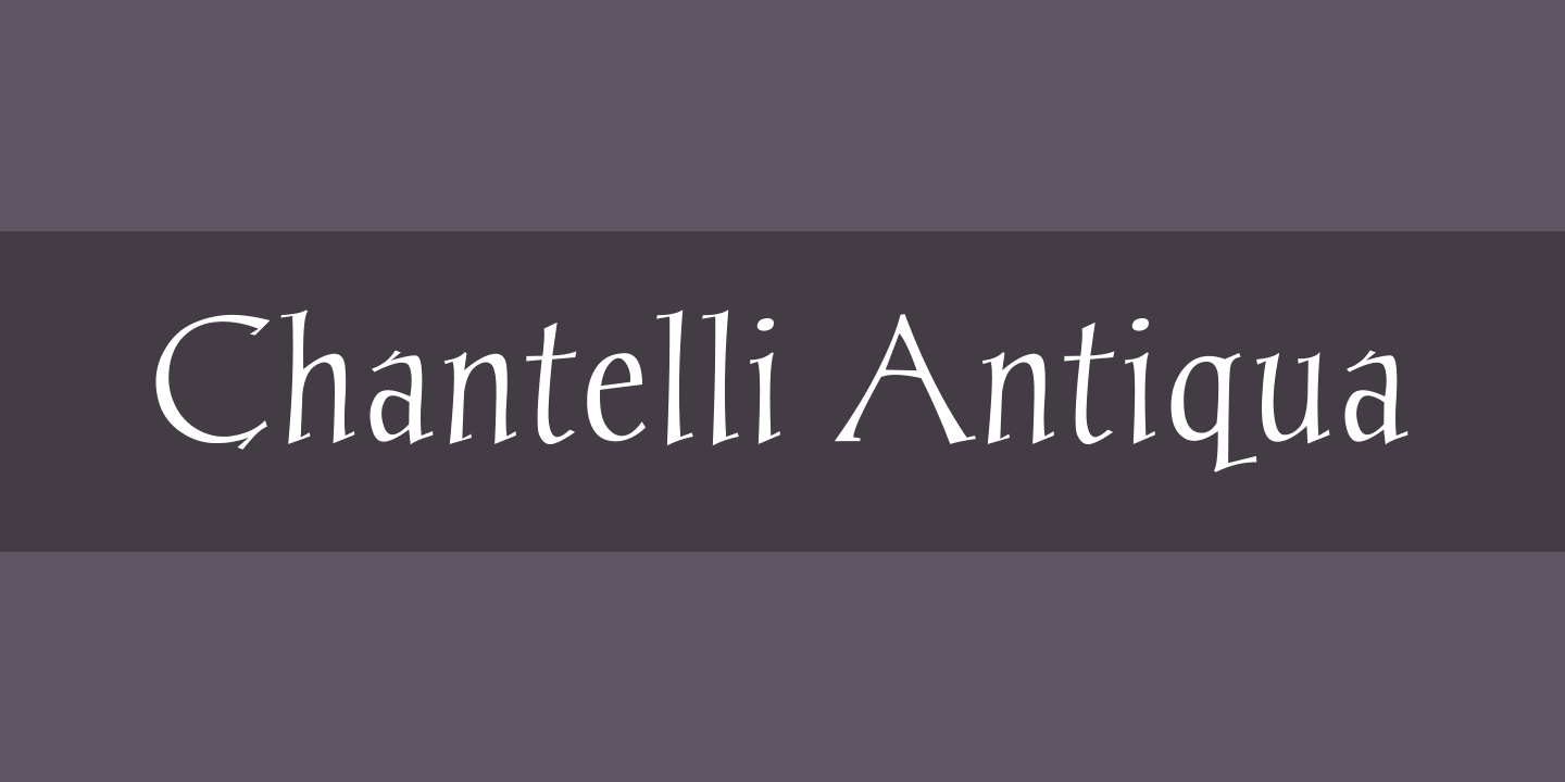Przykład czcionki Chantelli Antiqua